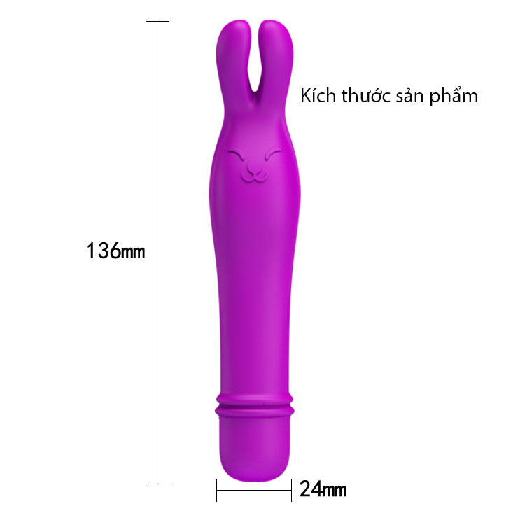 Mát xa 2 ngón Prettylove Elvira silicon an toàn rung mạnh