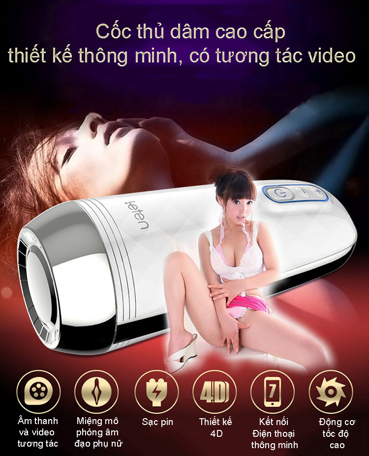 Cốc thủ dâm Leten Z9 điều khiển qua mobile tiện lợi