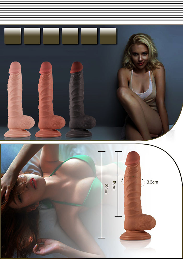Dương vật giả silicon Lovetoy 8.5 inch đế hít tường chân thực