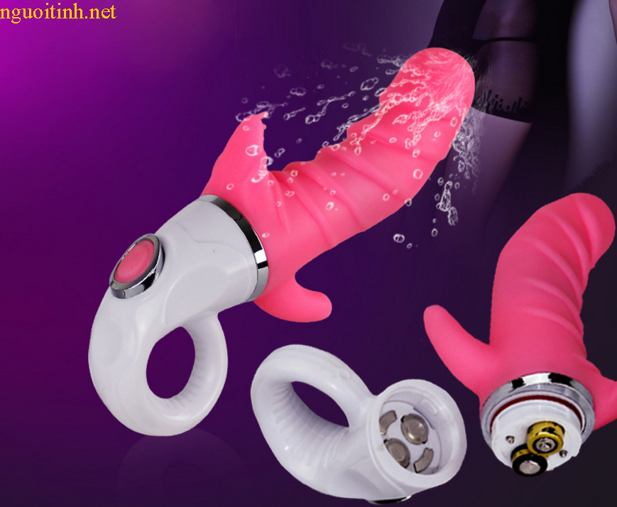 Dương vật hình đao 12 chế độ rung Passion silicon mềm mại chân thật