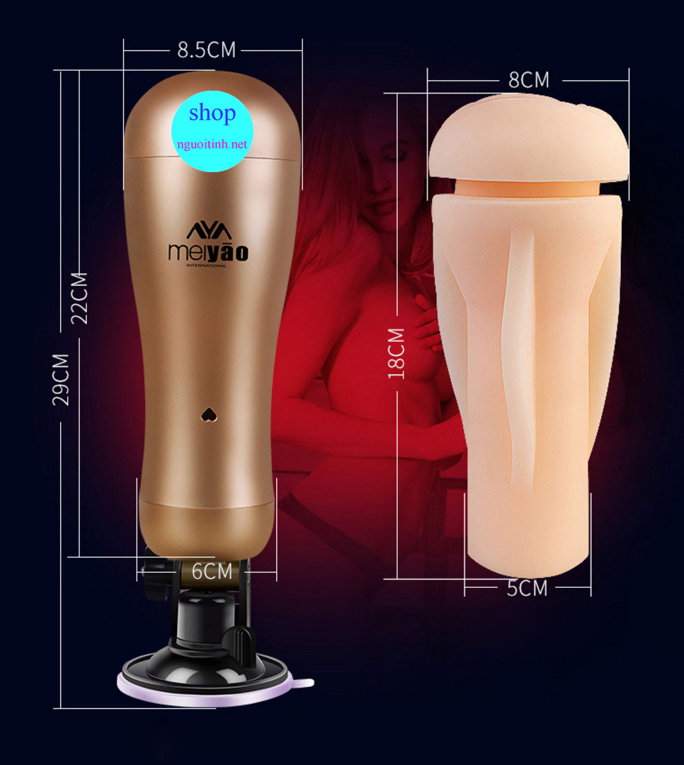 Âm đạo hít tường Meiyao rung 2 đầu cao cấp kiểu dáng đẹp