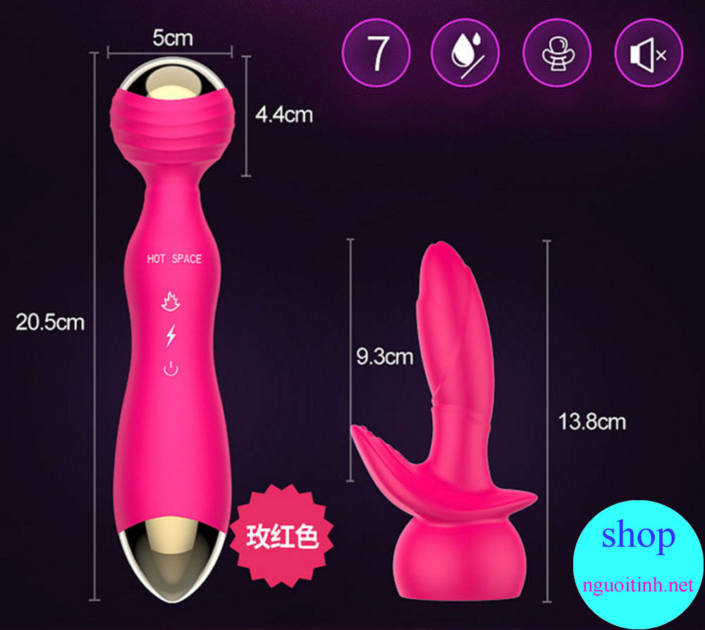 Chài rung massage Hot Space đa chế độ rung và nhiệt