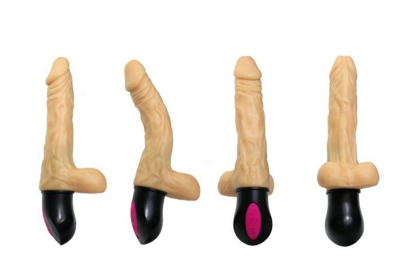 Dương vật giả silicon pin sạc phát nhiệt 12 chế độ rung cao cấp