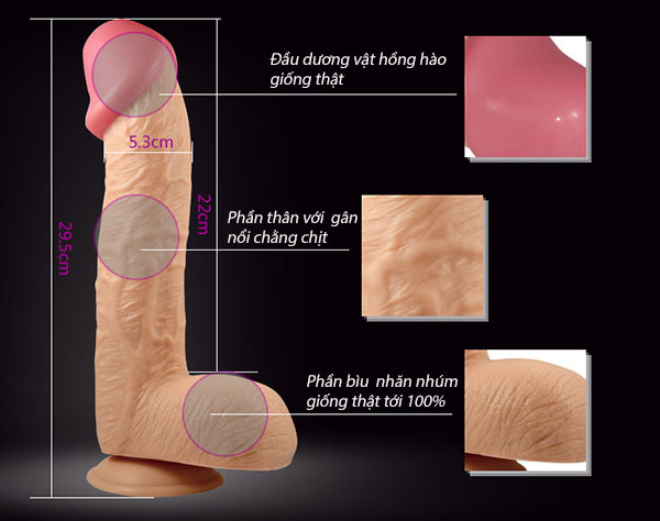 Dương vật siêu khủng LoveToy King hít tường an toàn