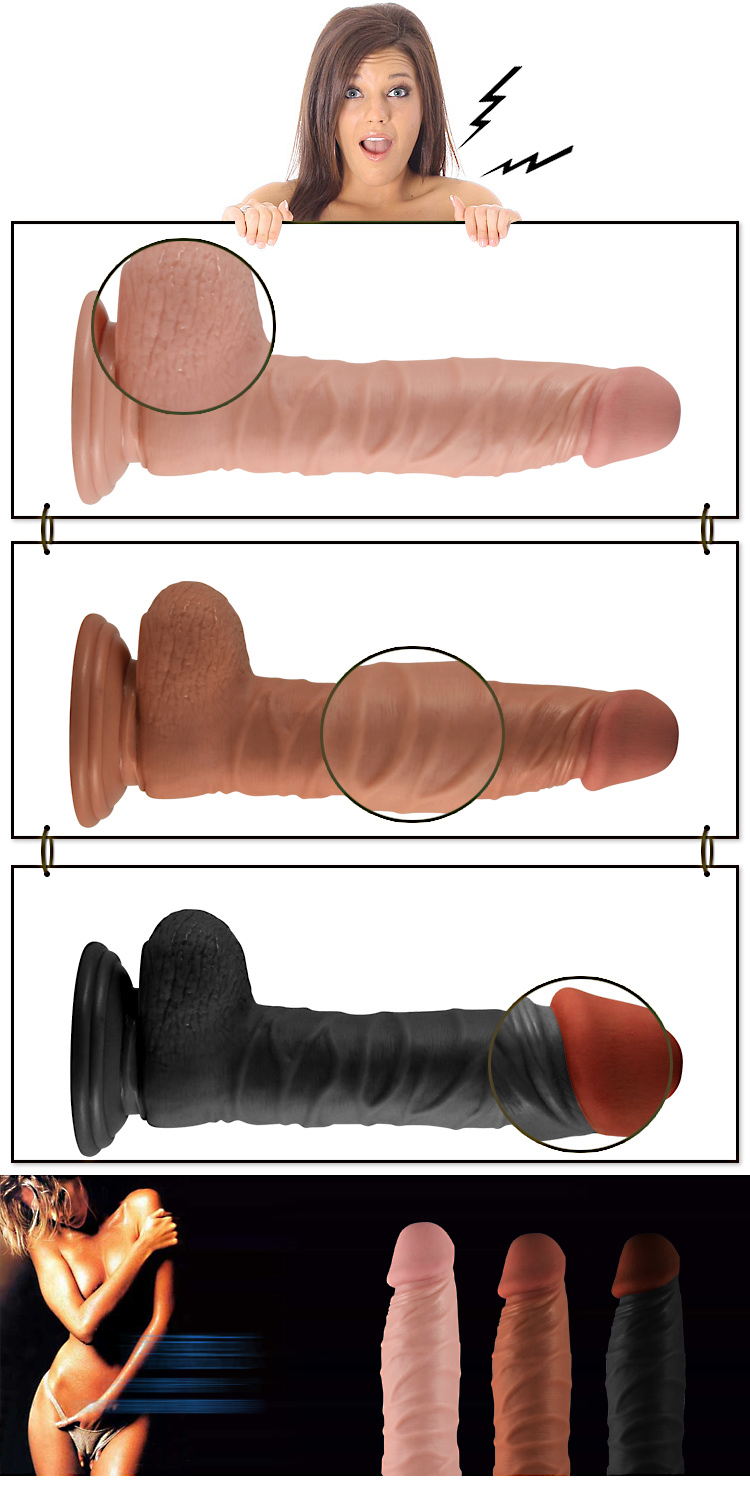 Dương vật giả silicon Lovetoy 8.5 inch đế hít tường chân thực
