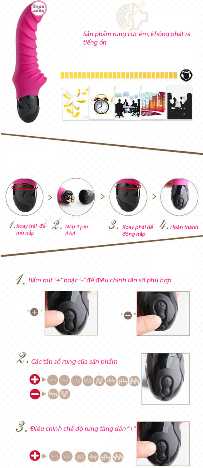 Dương vật Fun Lolita silicon mềm mại rung mạnh