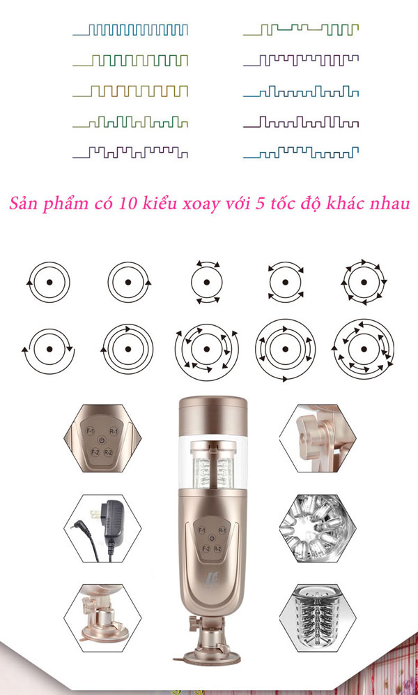 Máy thủ dâm Flashing lover 2500 chế độ rung silicone ABS an toàn