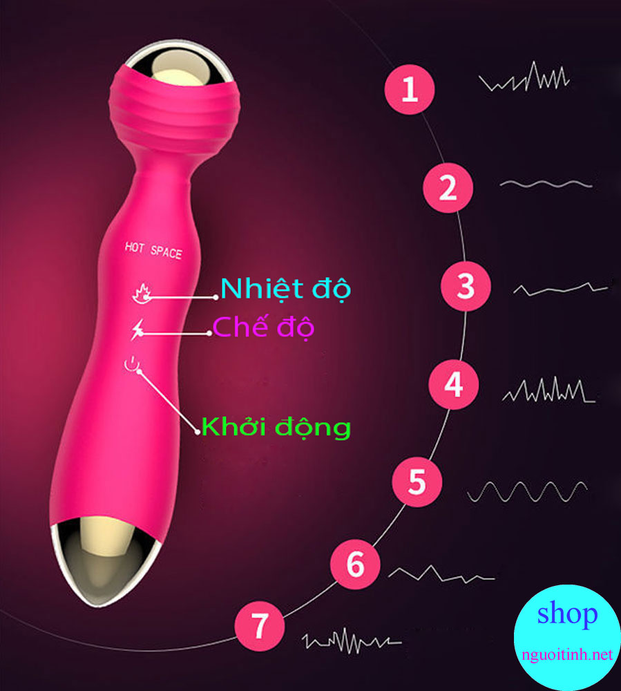 Chài rung massage Hot Space đa chế độ rung và nhiệt