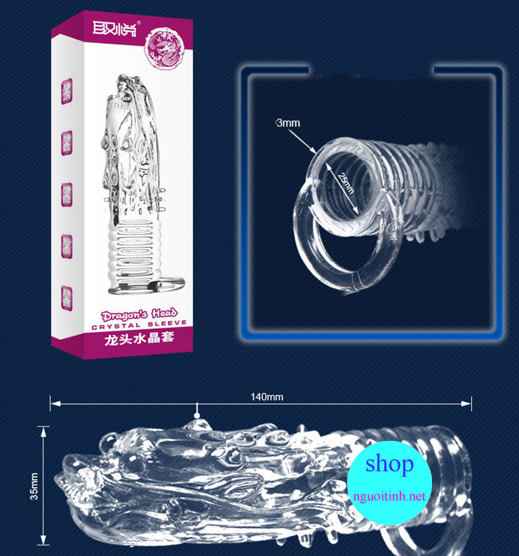 Đôn dên cao cấp đầu Rồng tăng kích thước cậu nhỏ tê tái