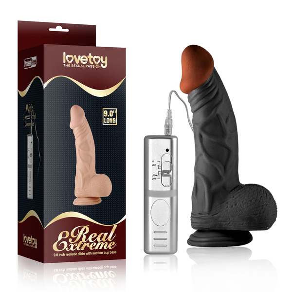 Dương vật giả Lovetoy 9 inch rung mạnh, siêu thực, thỏa mãn