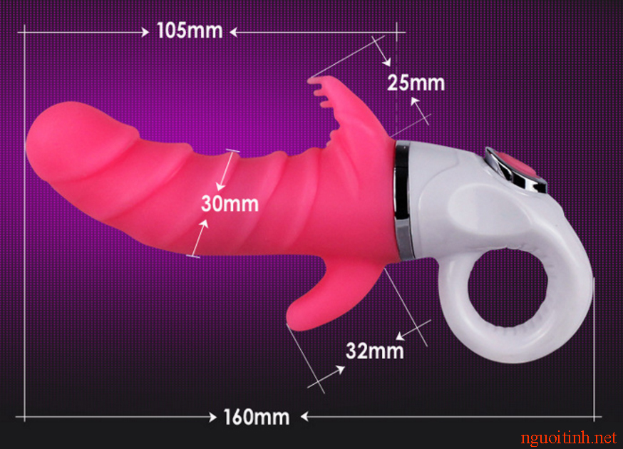 Dương vật hình đao 12 chế độ rung Passion silicon mềm mại chân thật