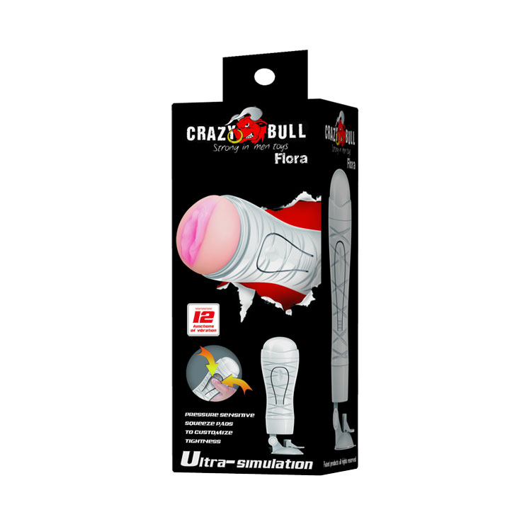 Âm đạo giả đế hít tường Crazy Bull Flora silicon y tế an toàn