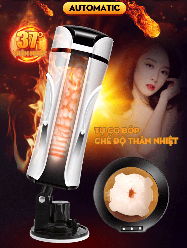 Âm đạo tạo nhiệt UZAY rung rên nhiệt cao cấp