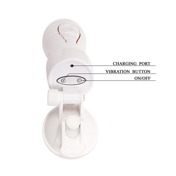 Âm đạo gắn tường Crazy Bull Flora 12 chế độ rung, silicone cao cấp