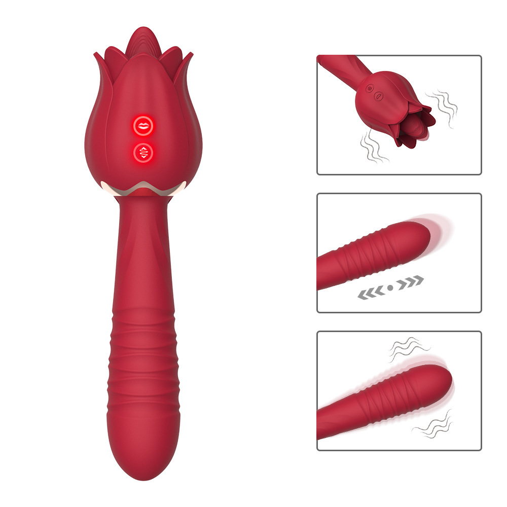 Chày rung liếm thụt cao cấp massage điểm G khoái cảm đỉnh cao