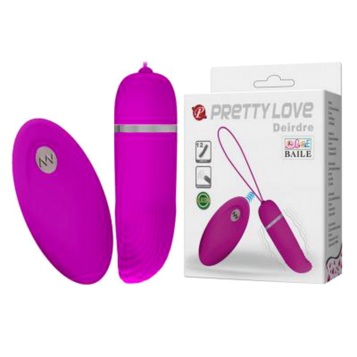 Trứng rung cao cấp Deirdre PrettyLove silicon mềm mại 