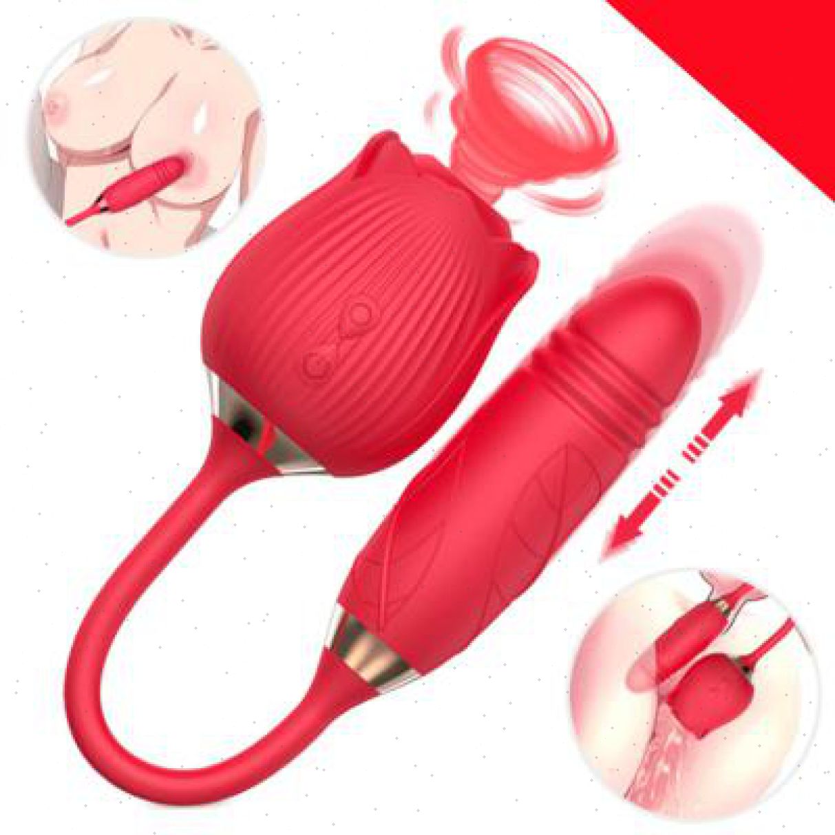 Trứng rung thụt liếm silicone ABS 10 lưỡi tốc độ 